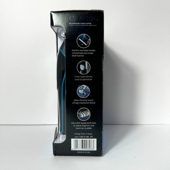 Chaobo Hair Clipper CB-805 7 in 1 Rechargeable Black Blue Cordless Grooming Kit - Picture 4 of 7